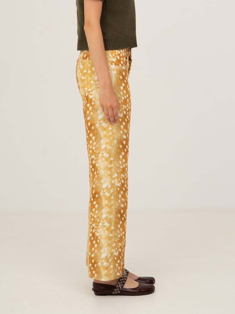 Carmen Says Deer Print Denim Jeans