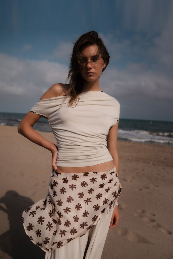 Carmen Says Riviera Ruched Off-Shoulder Top
