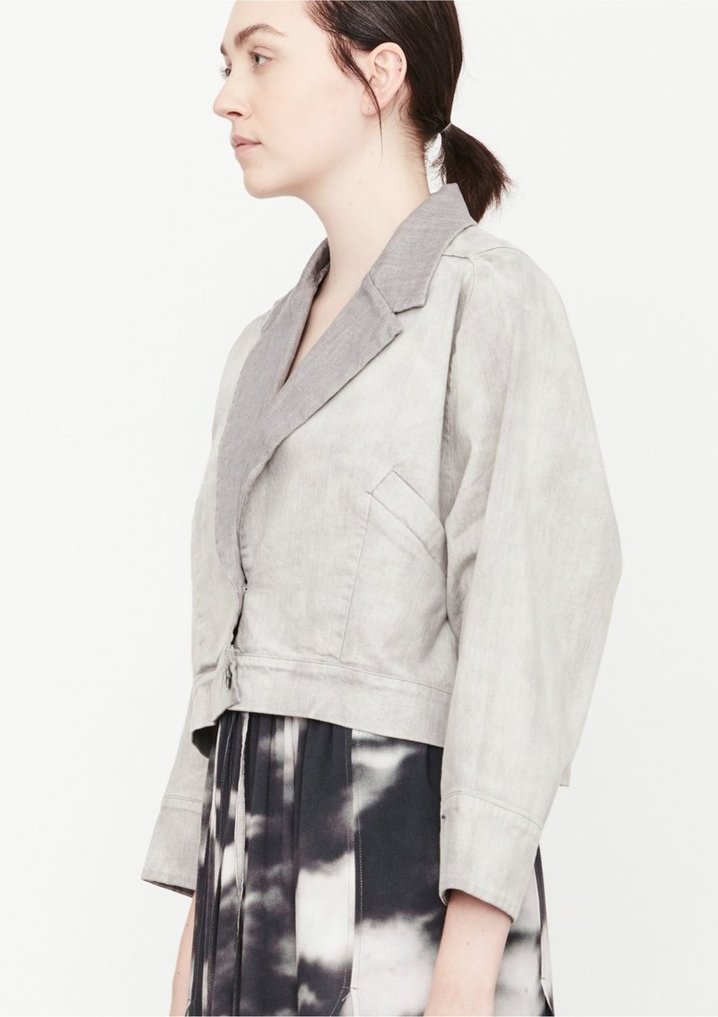 Berenik REVERS SHORT DENIM JACKET - gray Berenik REVERS SHORT DENIM JACKET - gray