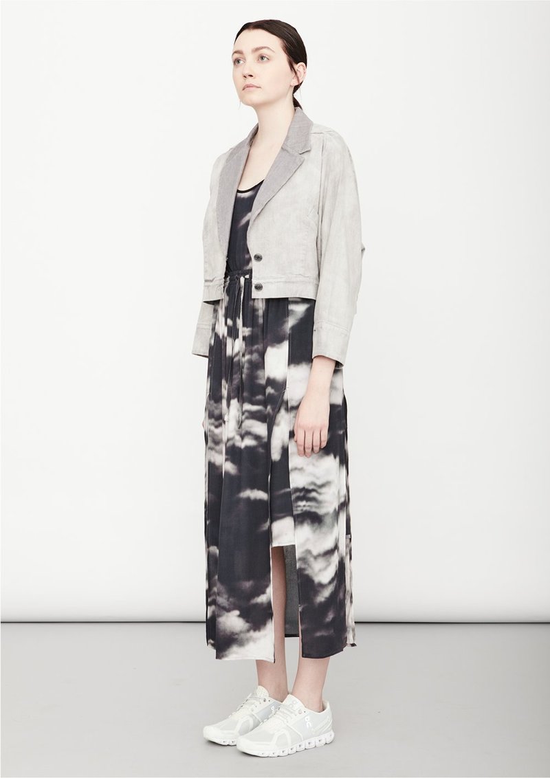 Berenik REVERS SHORT DENIM JACKET - gray Berenik REVERS SHORT DENIM JACKET - gray