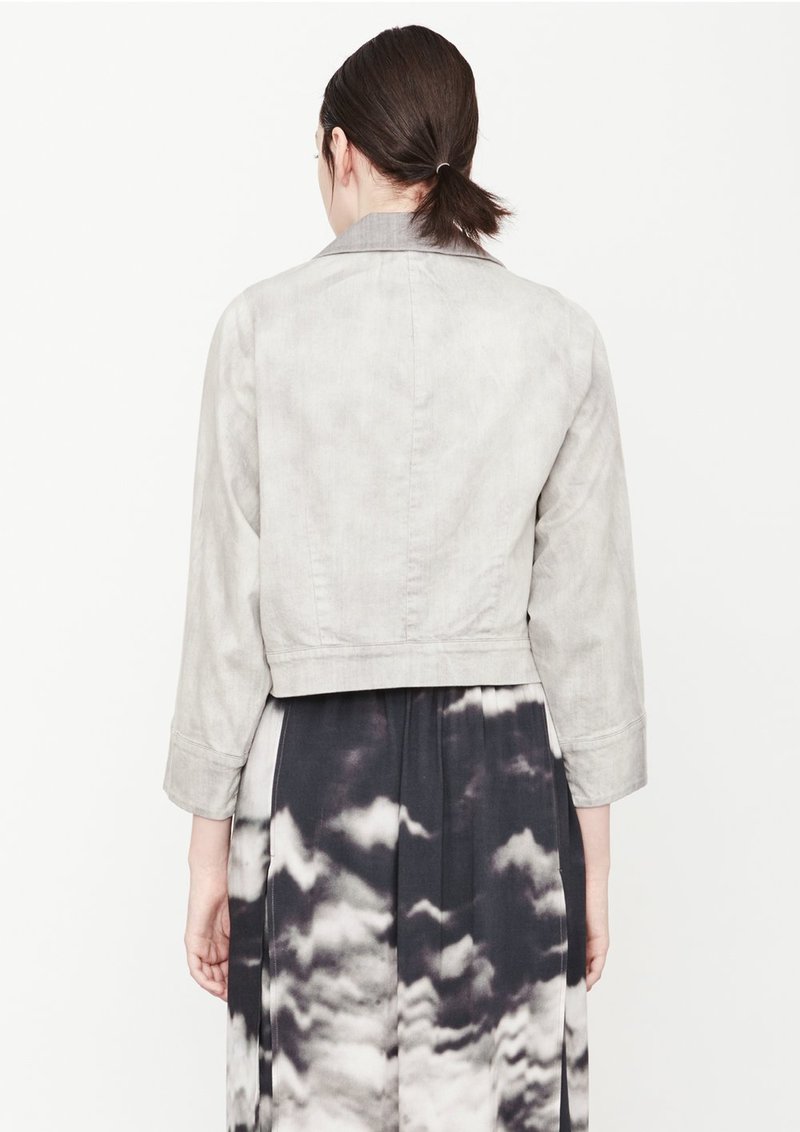 Berenik REVERS SHORT DENIM JACKET - gray Berenik REVERS SHORT DENIM JACKET - gray