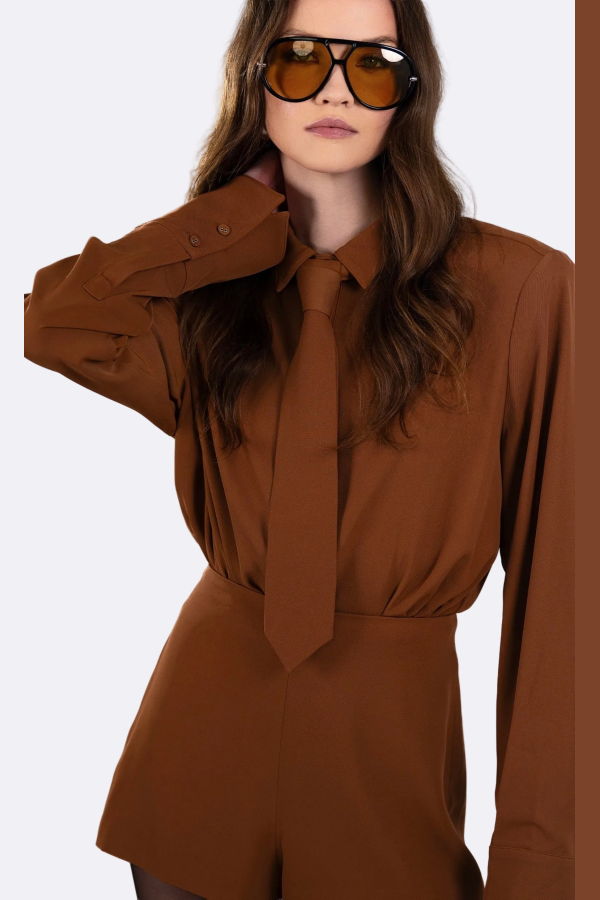 Nonchalant Label Jane Bodysuit - Caramel
