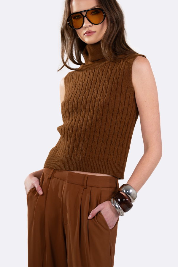 Nonchalant Label Jodie Top - Caramel