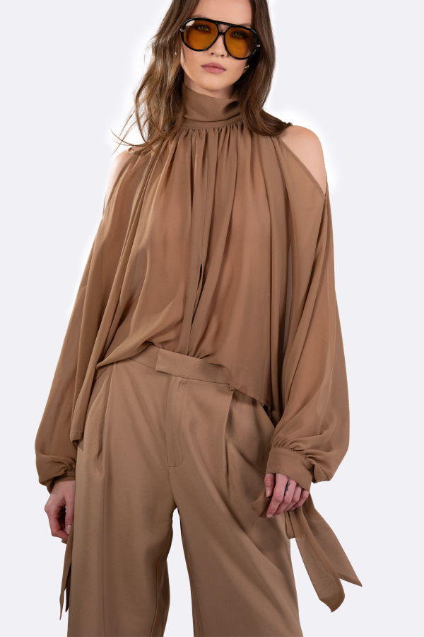 Nonchalant Label Juno Blouse - Camel