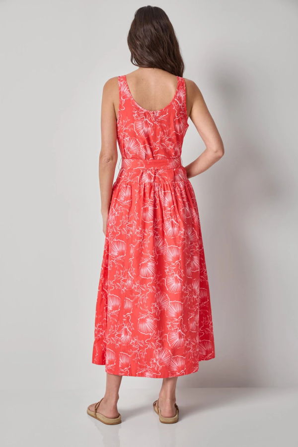 Lilla P. Poplin Maxi Yoke Dress - Zinnia Print