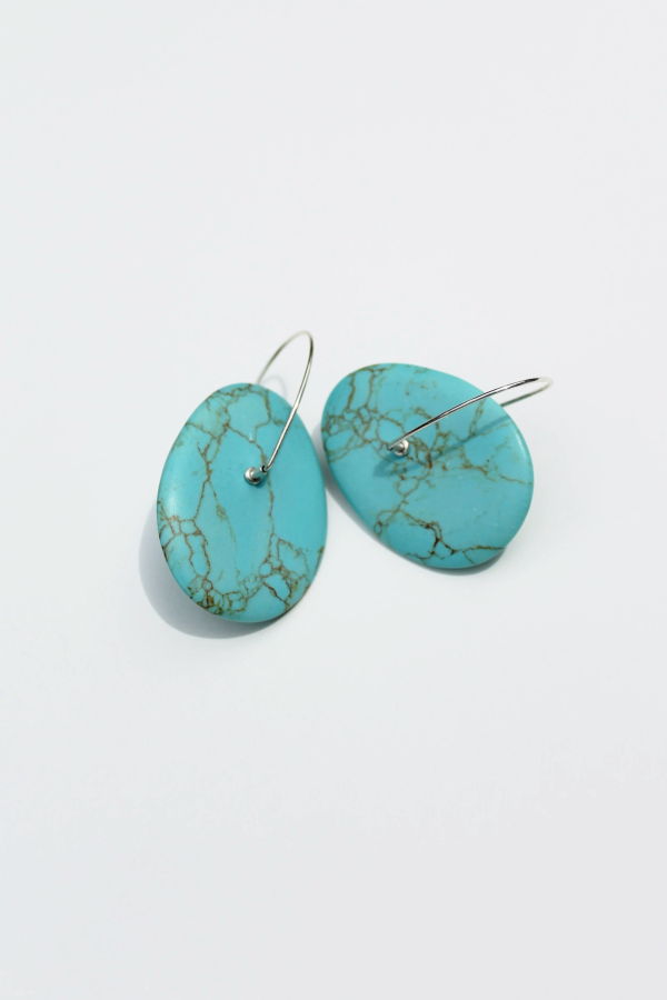 Turquoise Egg Balance Earrings