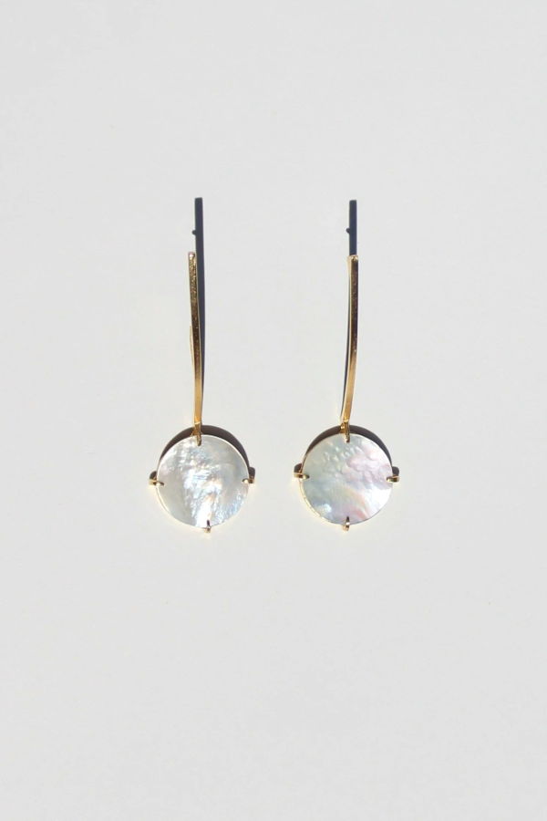  Note Earrings - Mother of Pearl