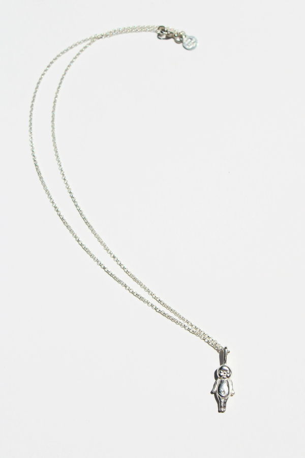  Silver Kewpie Charm on 18" Chain 