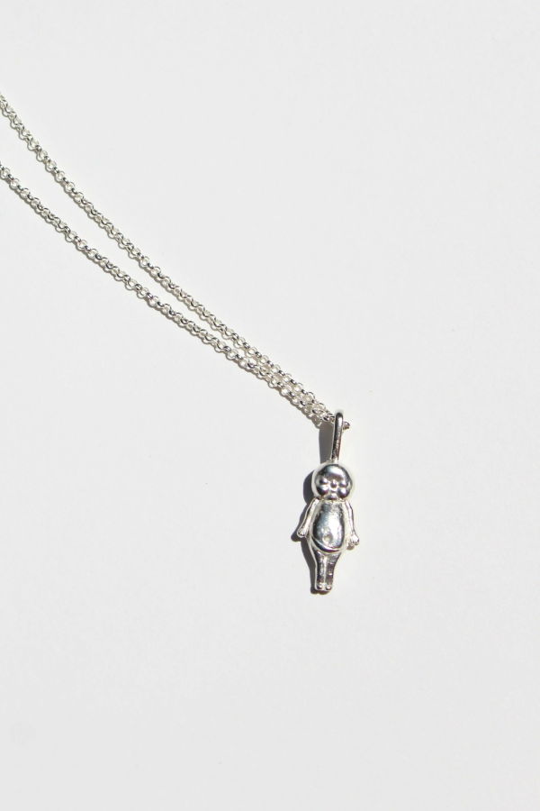  Silver Kewpie Charm on 18" Chain 