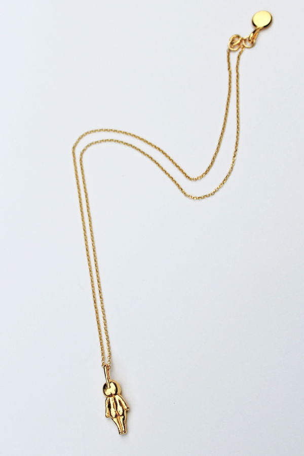 Gold Kewpie Charm on 18" Chain