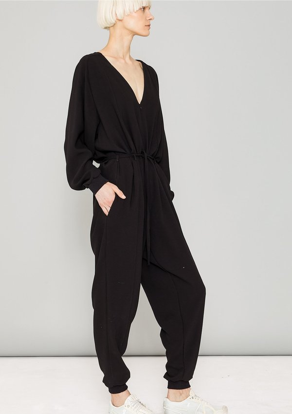 black oversized jumpsuit