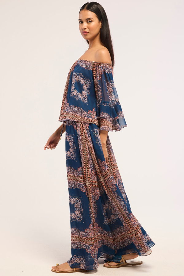 Misa Los Angeles Enza Skirt - Sapphire Tapis