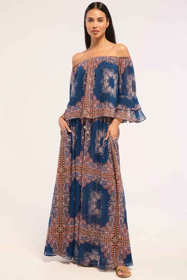 Misa Los Angeles Gale Top - Sapphire Tapis