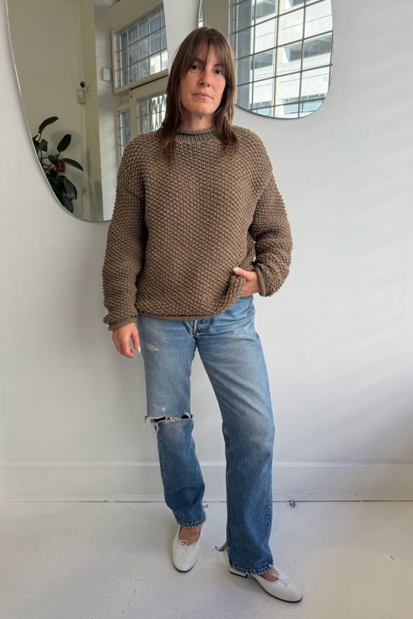 Lauren Manoogian Handknit Crepe Rollneck Sweater
