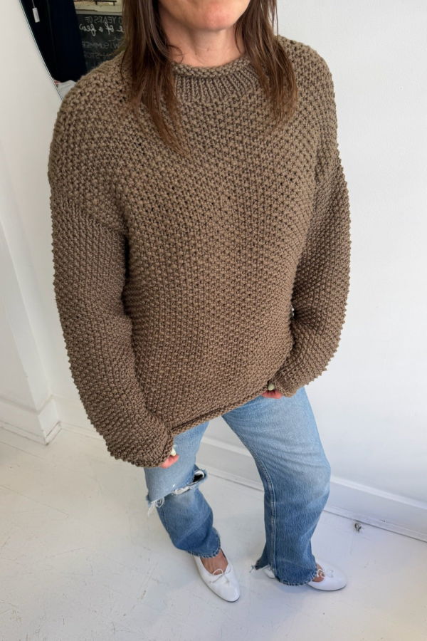 Lauren Manoogian Handknit Crepe Rollneck Sweater