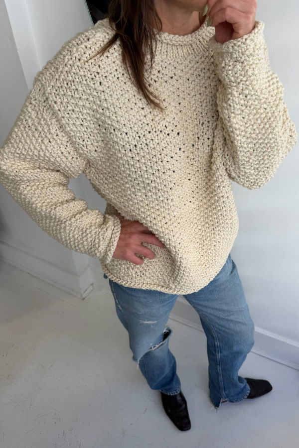 Lauren Manoogian Handknit Crepe Rollneck Sweater