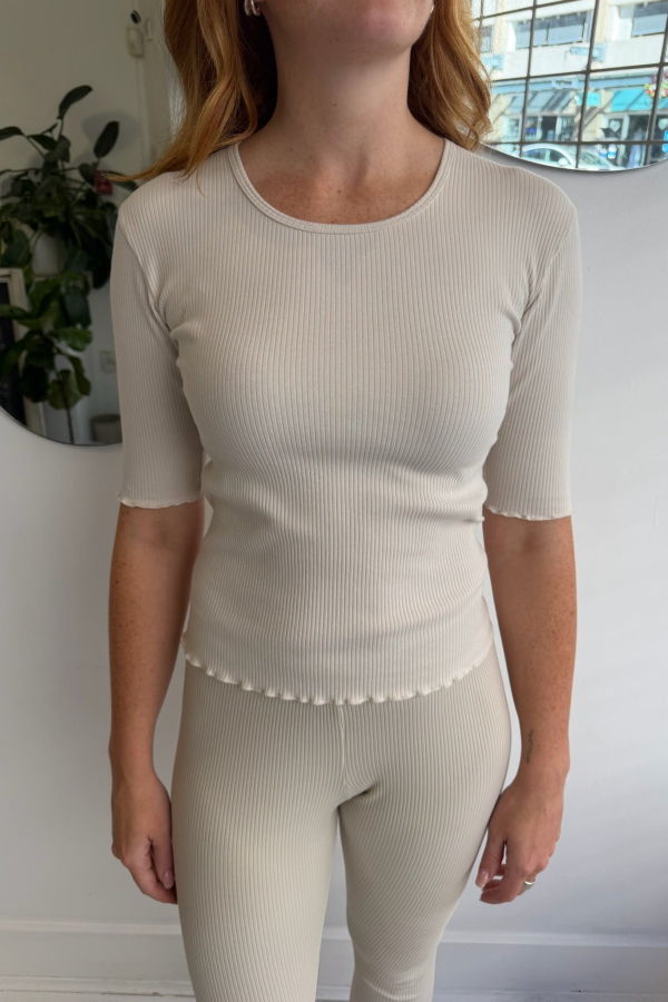 Lauren Manoogian Ruffle Rib Tee