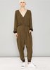 unisex Berenik LONG OVERSIZED SILKY CUPRO JUMPSUIT - khaki - Thumbnail 1