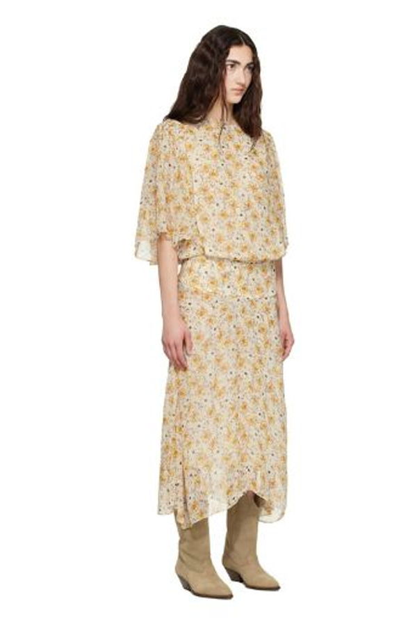 Isabel Marant Firda Dress - Light Yellow/Ecru