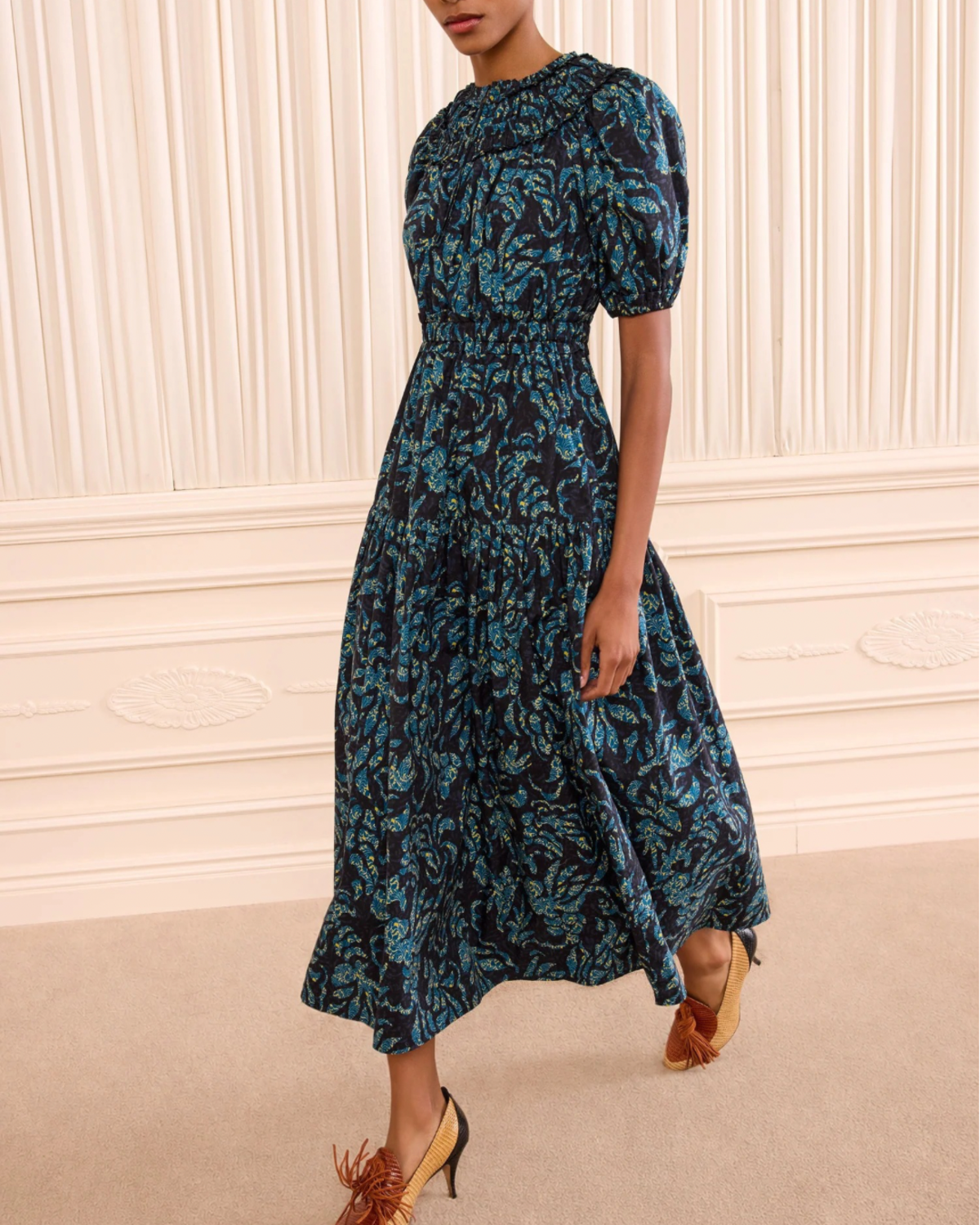 Ulla Johnson Othella S/S Cotton Dress - Midnight - Image 4 of 5