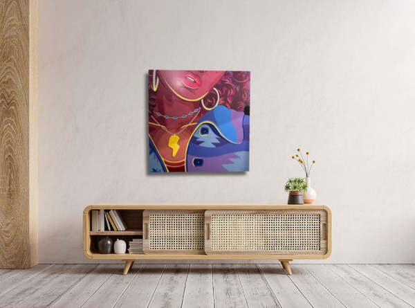 Brandt Woods Lightning Necklace Original Painting Wall Art Brandt Woods Lightning Necklace Original Painting Wall Art