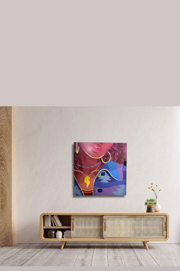 Brandt Woods Lightning Necklace Original Painting Wall Art