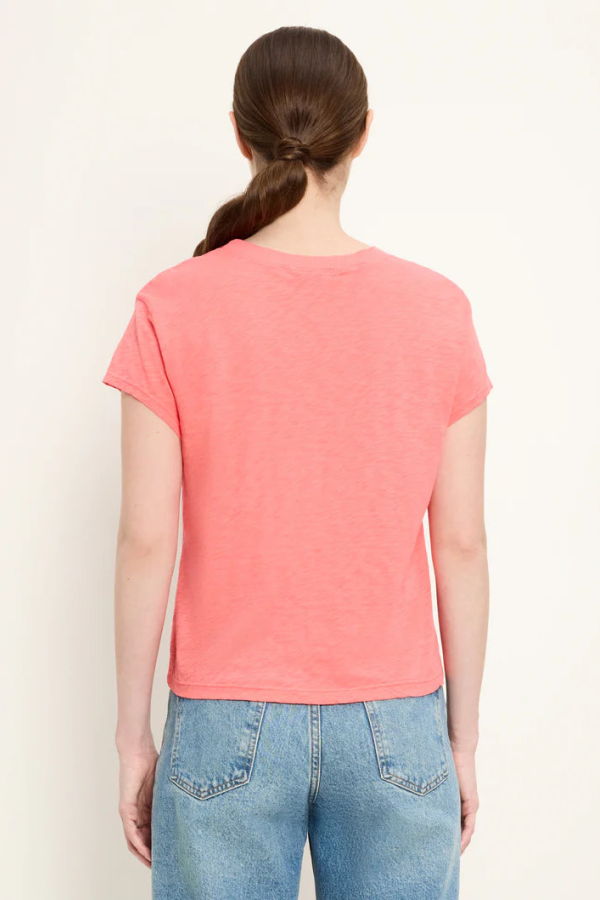 Michael Stars Grayson Crew Neck Top - Coral