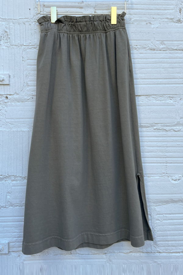Mantra Manny Midi Slit Skirt - Gray