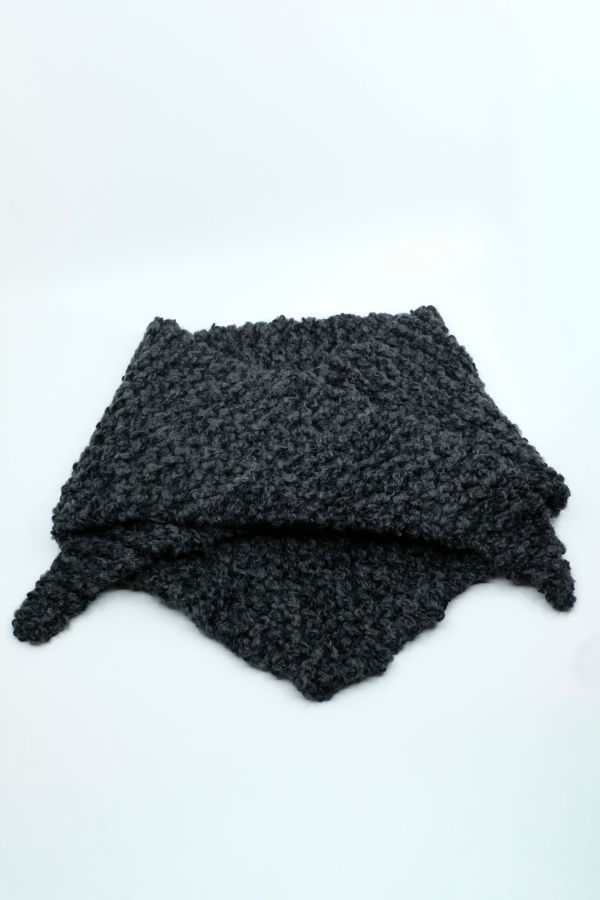 SONO Alpaca & Wool Knitted Saffron Scarf - Charcoal
