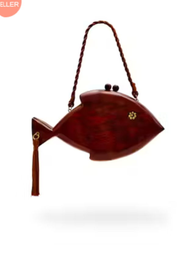 Simon Miller Carved Fish Bag - Mahogany Brown