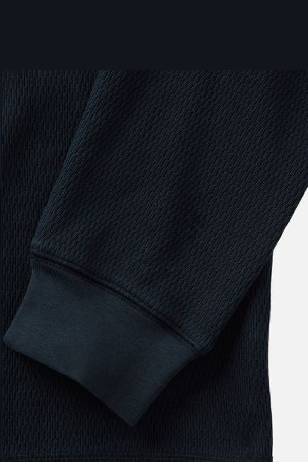 Taylor Stitch Organic Cotton Waffle Crew - Dark Navy
