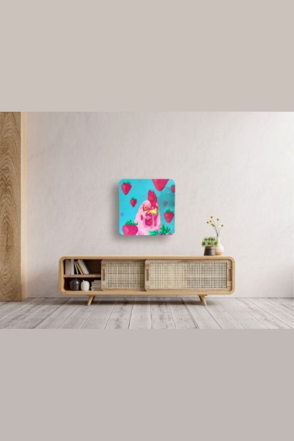 Brandt Woods "Chicken & Strawberries" Original Painting