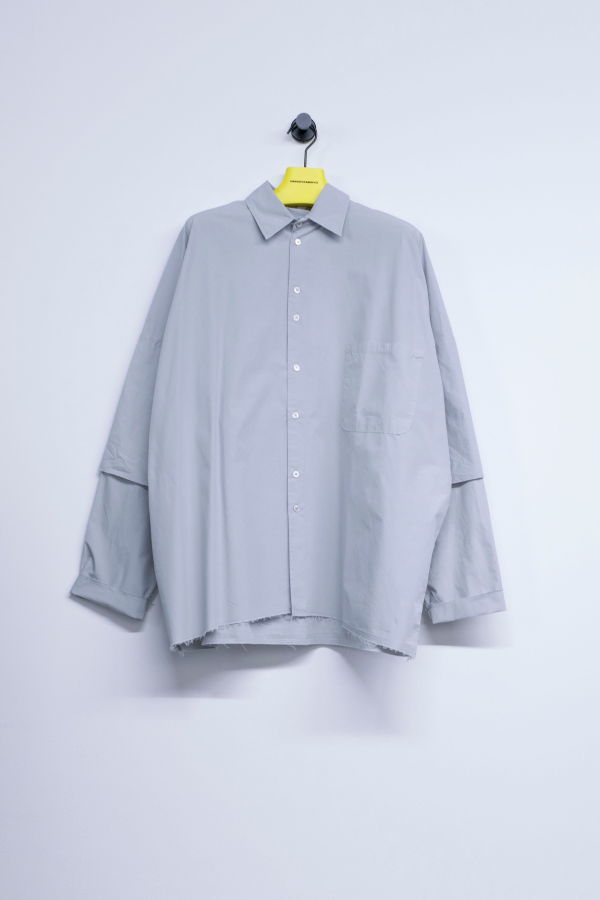 Camiel Fortgens Cotton Double Sleeve Shirt - Light Grey