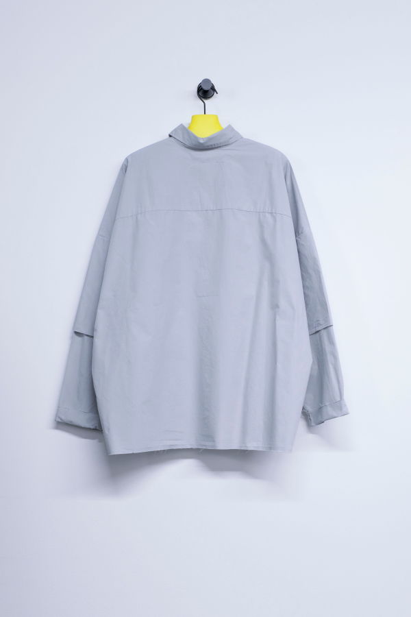 Camiel Fortgens Cotton Double Sleeve Shirt - Light Grey