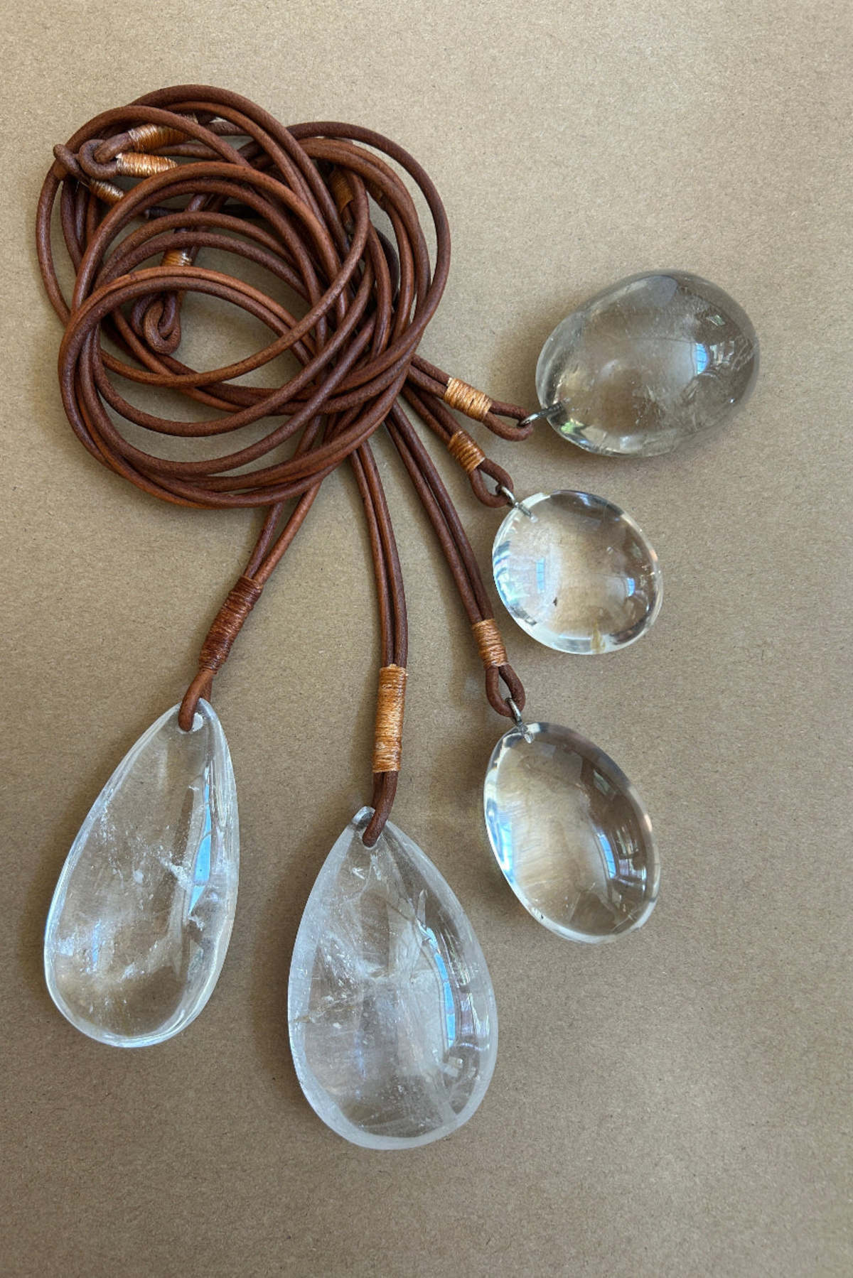 Matthew Swope Large Rock Crystal Drop Necklace - Image 2 of 6