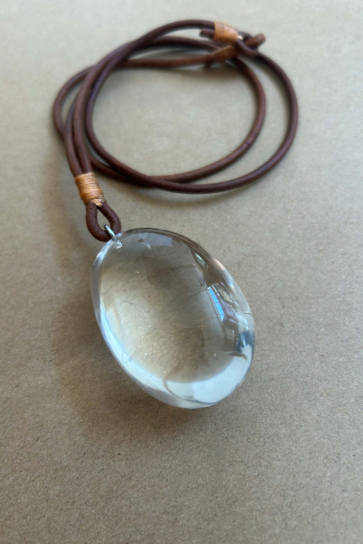 Matthew Swope Large Rock Crystal Drop Necklace - Image 4 of 6