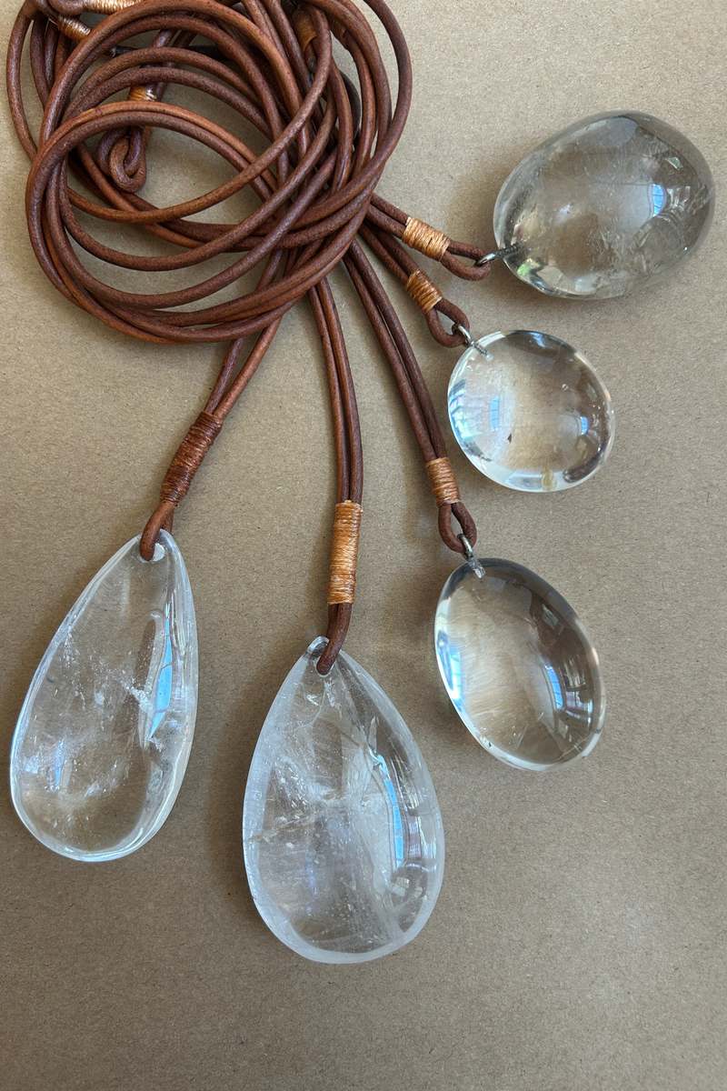 Matthew Swope Rock Crystal Chandelier Drop Necklace