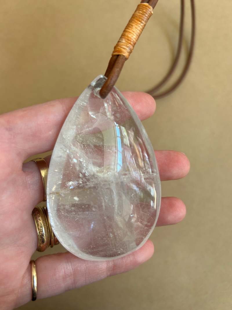 Matthew Swope Rock Crystal Chandelier Drop Necklace