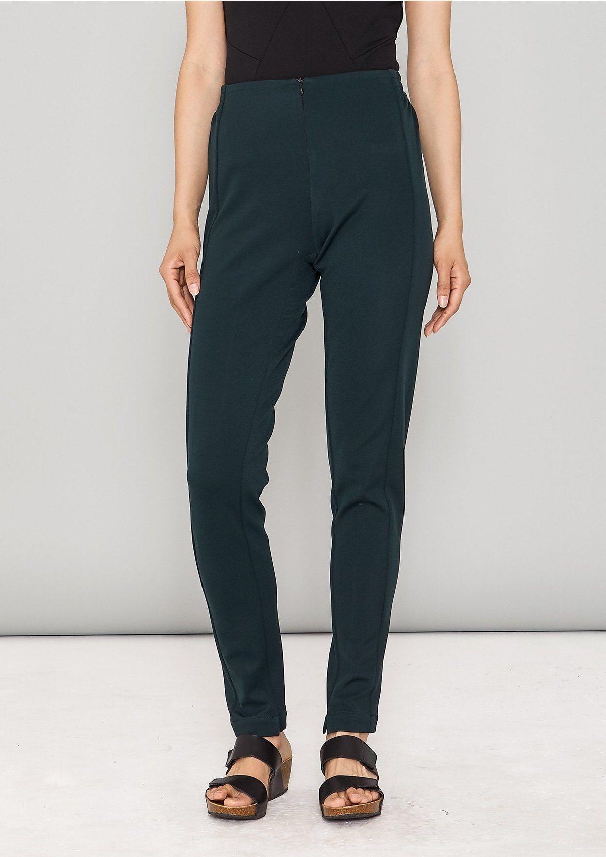 PANTS HIGH WAIST SKINNY - HEAVY STRETCH dark green - Image 2 of 5