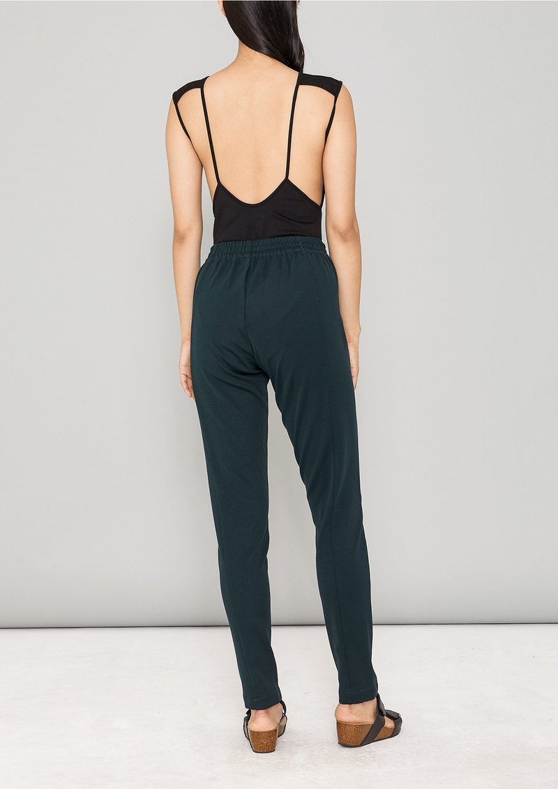 PANTS HIGH WAIST SKINNY - HEAVY STRETCH dark green