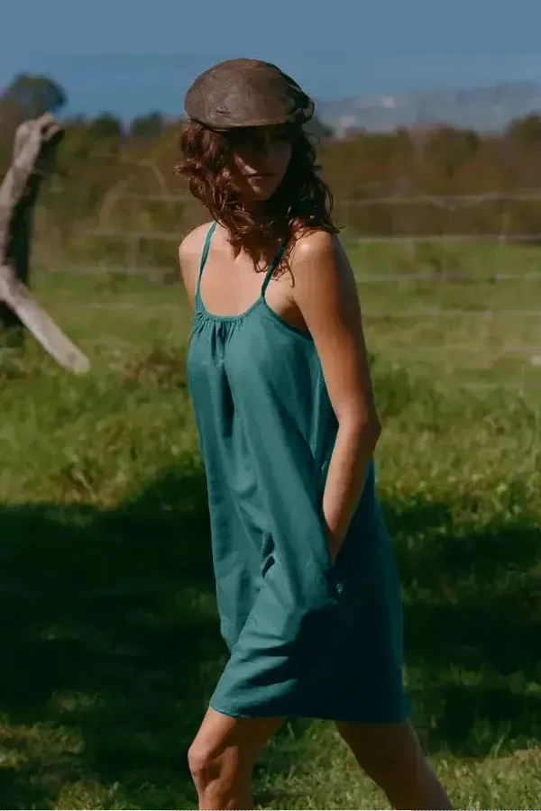 Jungmaven Sundance Slip Dress - Deep Teal