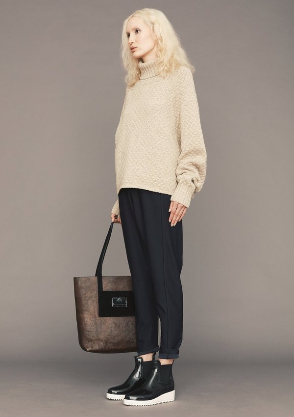 Berenik PANTS HIGH WAIST SKINNY JACQUARD STRETCH - dark blue Berenik PANTS HIGH WAIST SKINNY JACQUARD STRETCH - dark blue