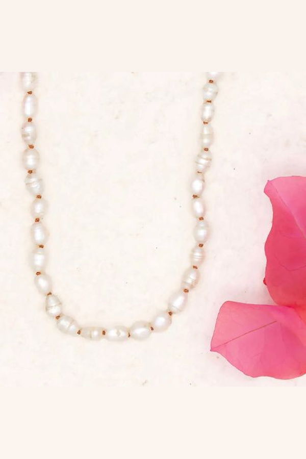River Song Antique Rice Pearl Necklace