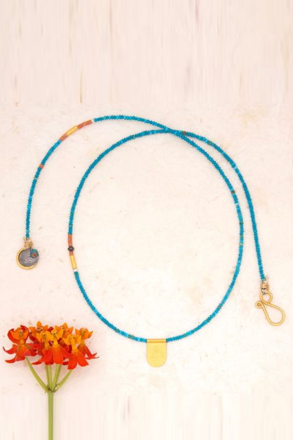 River Song Turquoise Tiny Tab Talisman Necklace