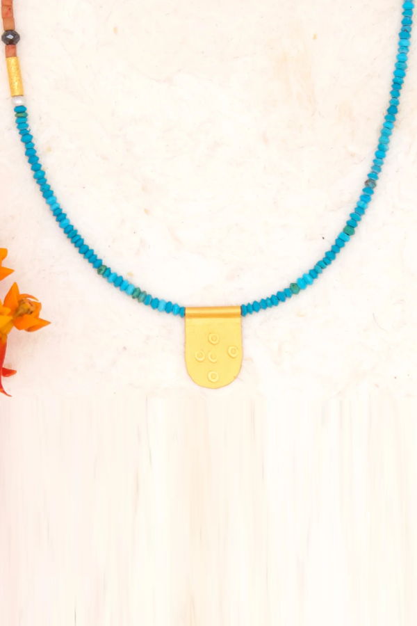 River Song Turquoise Tiny Tab Talisman Necklace
