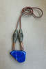 Matthew Swope Lapis Pendant with Brass Beads Necklace - Thumbnail 1