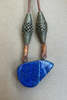 Matthew Swope Lapis Pendant with Brass Beads Necklace - Thumbnail 3