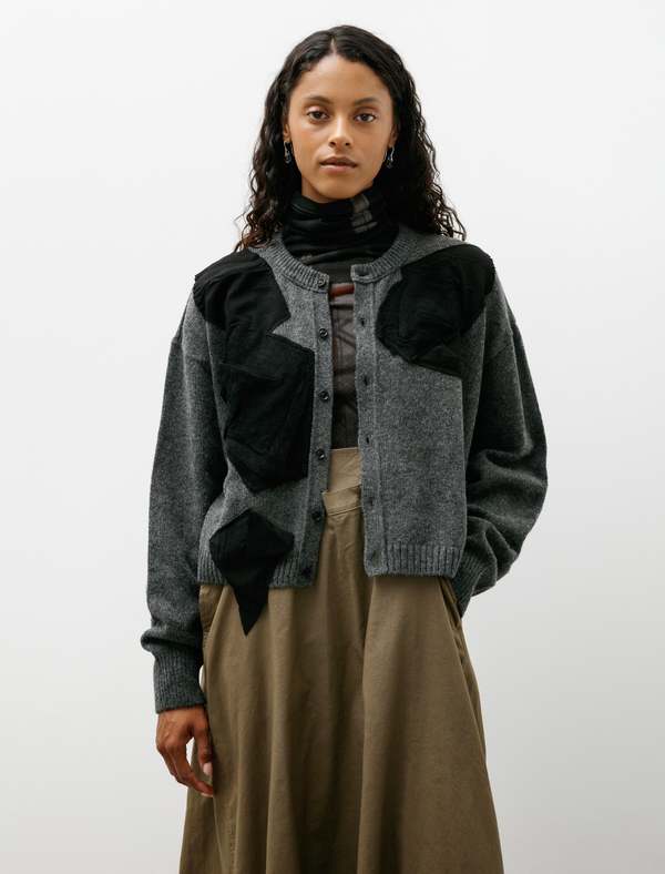 Y's by Yohji Yamamoto Appliqu Short Cardigan Y's by Yohji Yamamoto Appliqu Short Cardigan