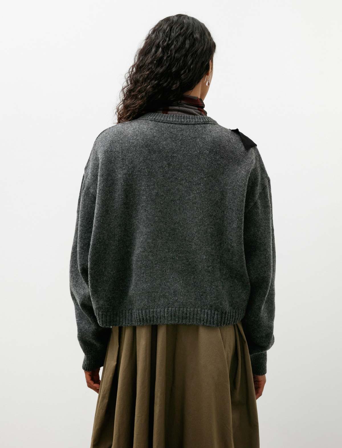 Y's by Yohji Yamamoto Appliqué Short Cardigan - Image 5 of 5