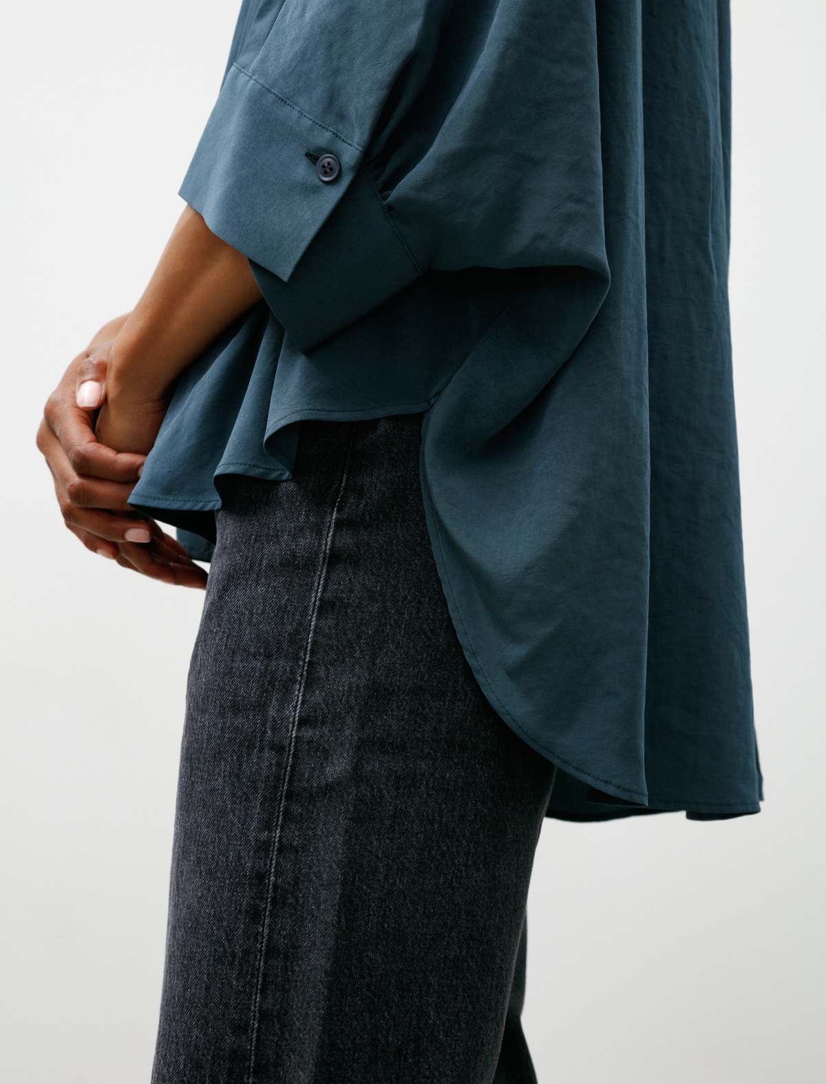 Y's by Yohji Yamamoto Half Sleeve Cape Shirt - Image 4 of 5